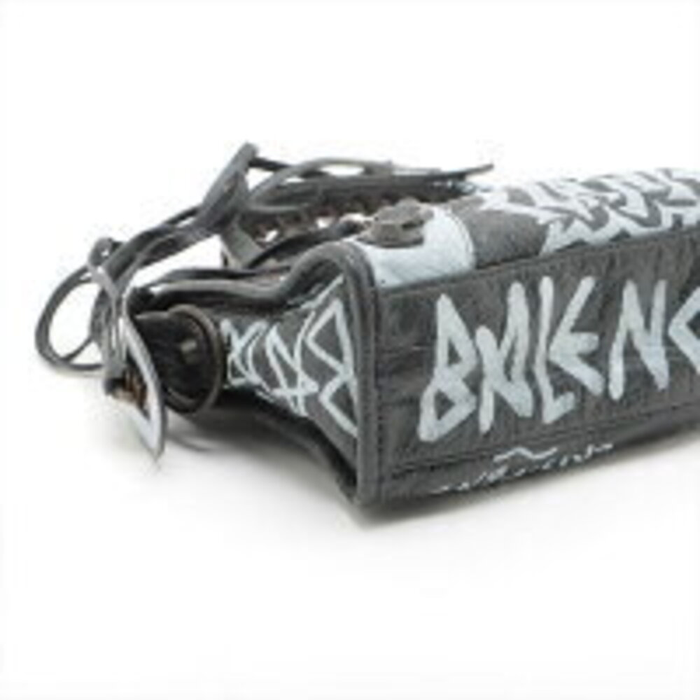 Balenciaga City Graffiti Paint Handbag Black - Picture 8 of 13